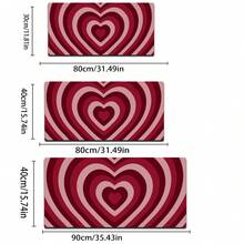1pc Hypnotic Heart Shaped Pink Gaming Mouse Pad, Non-Slip Washable Rubber Base Large Desk Mat, Office Desk Accessory, Computer Decor, Ideal Gift For Gamers - Extra Long Desk Pad, Fashionable Office Desk Decoration And Study Accessory Mousepad Study Table Mouse Pad For Desk - Multicolor - View 11