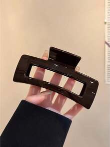 1个女士大号方形鲨鱼造型发爪夹，高端发饰，适合日常佩戴，尤其适合发量较多的女士，时尚发夹。 - 彩色 - 查看 3