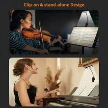 Lámpara de lectura recargable para mesita de noche con función de memoria, luz de lectura con clip que cuida los ojos, adecuada para lectura nocturna - 1 - Ver 9