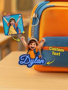 1pc Customized 3D Acrylic Keychain Personalized Photo Character Bag Charm Birthday Anniversary Gift - Multicolor - View 6