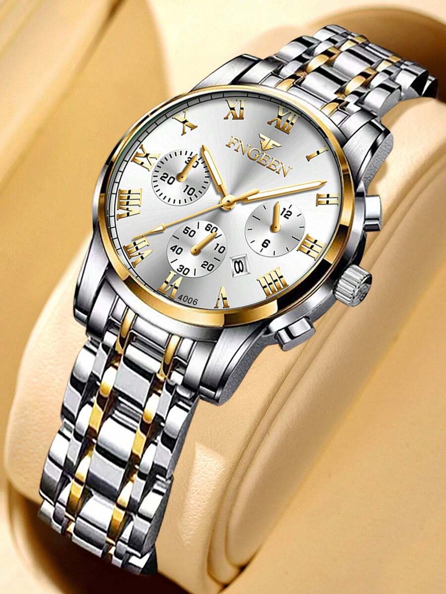 SANDA Luxury Quartz Watch Women Elegant Stainless Steel Watch Luminous Waterproof Date Wristwatch Ladies Dress Watch Ms4006 - White - View 1