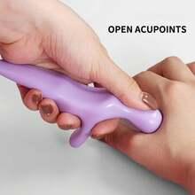 2pcs Purple T-Shaped Massage Stick, Thumb & Finger Pressure Point Trigger Tool, Handheld Massage Stick, Reflexology Stick, Best Body Roller Massager Tool - Mauve Purple - View 7