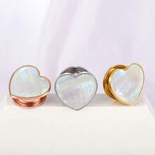 2件装优雅心形耳廓耳扩，不锈钢材质，适合穿刺佩戴，可拉伸耳洞，是送给女性的礼物。 - 1334 - 查看 3