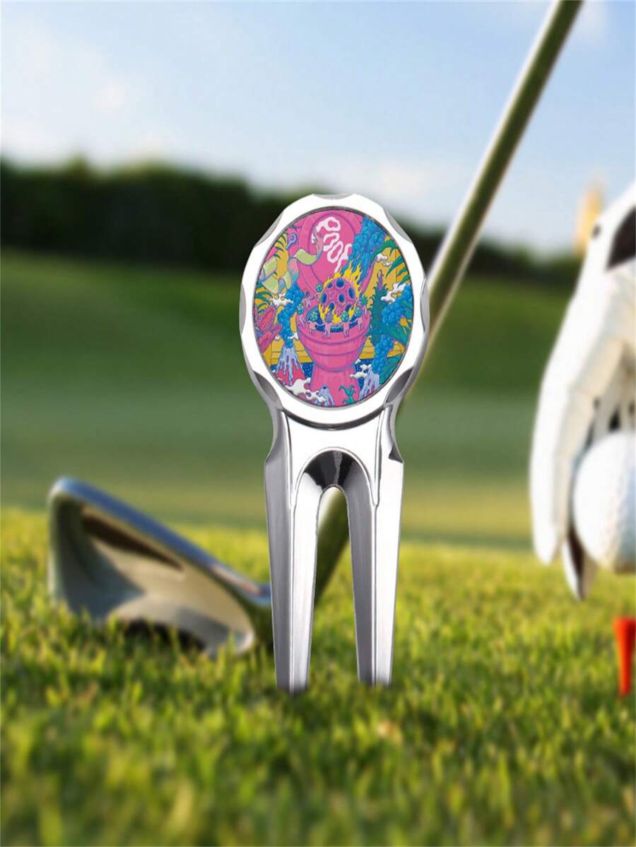 Golf Course Tool Golf Ball Marker Sublimation Metal Golf Course Tool - Multicolor - View 1