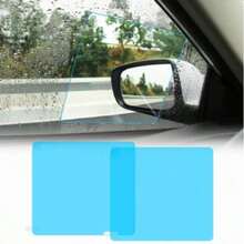 4pcs Car Rearview Mirror Protective Film Side Windows Sticker, Anti Fog Glare Rainproof Waterproof Mirror Film Clear Nano Coatin - A - View 1