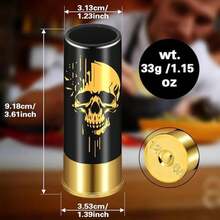 Skull Plastic Shot Glasses Bulk Set Of 4 With Gift Box, 12GA Small Bullet Shot Cups, Christmas Shot Glasses For Whiskey Vodka Liquor, Christmas Gifts Gothic Gifts For Men Women, Black+Red - Đen - Xem 4