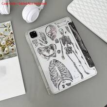 1pc Anatomical Skeleton Pattern Tablet Protective Case - Suitable For Those Pursuing Avant-Garde Gothic Style And Unique Design, With Pen Slot And Multi-Angle Stand Tablet Protective Case - Compatible With IPad 10.9"/10.2"/Air 5th Gen/Pro 11"/10th Gen/9.7"/Air 2/IPad (7th Gen)/IPad (8th Gen)/IPad Air 4/5/IPad Pro 11"/2022 IPad 10th - Multicolor - View 3