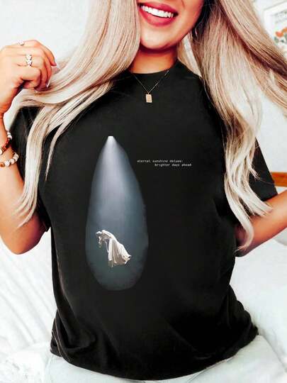 100% Cotton Eternal Sunshine Declares Brighter Days Ahead T-Shirt Round Neck Short Sleeve Streetwear Fashion Breathable Homme Soft Unisex Designer Clothes For Women Casual Clothes