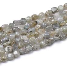 1串天然宝石月光石虎眼石黄水晶珠子，优质散珠，适用于珠宝制作、DIY工艺品和疗愈水晶 - 彩色 - 查看 13