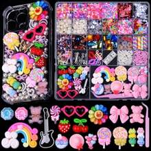 3980 Pcs Junk Case Charms Kit For Phone CaseSlime Craft Cute Nail Art Charms - C1#樣式 3 - 查看 3