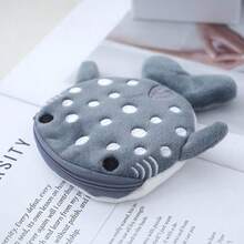1Pc Cute Whale & Shark Shaped Plush Coin Purse With Zipper Portable Pendant - Fashion Accessory & Ideal Birthday Gift For Women - 彩色 - 查看 11