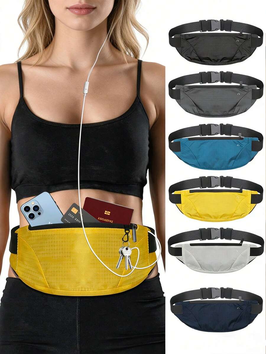 男女通用户外运动腰包，可调节腰带，适合跑步、徒步、健身等户外活动，轻便，带耳机孔，是送给姐妹、老师、生日、周年纪念日、毕业典礼的绝佳礼物。 - 彩色 - 查看 1