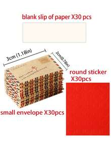 Assorted Mini Envelope Heart Stickers, Valentine's Day Cards, Cute Love Letters For Boyfriend/Girlfriend, Romantic Gift For Special Occasions, Includes Love Letter Template - Multicolor - View 16