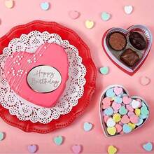30 piezas Decoraciones para pastel de acrílico con mensaje "Feliz Cumpleaños", en forma de círculo/corazón/hexágono con efecto espejo, en colores dorado + oro rosa + plata, adecuadas para decorar pasteles en fiestas de cumpleaños - Multicolor - Ver 8