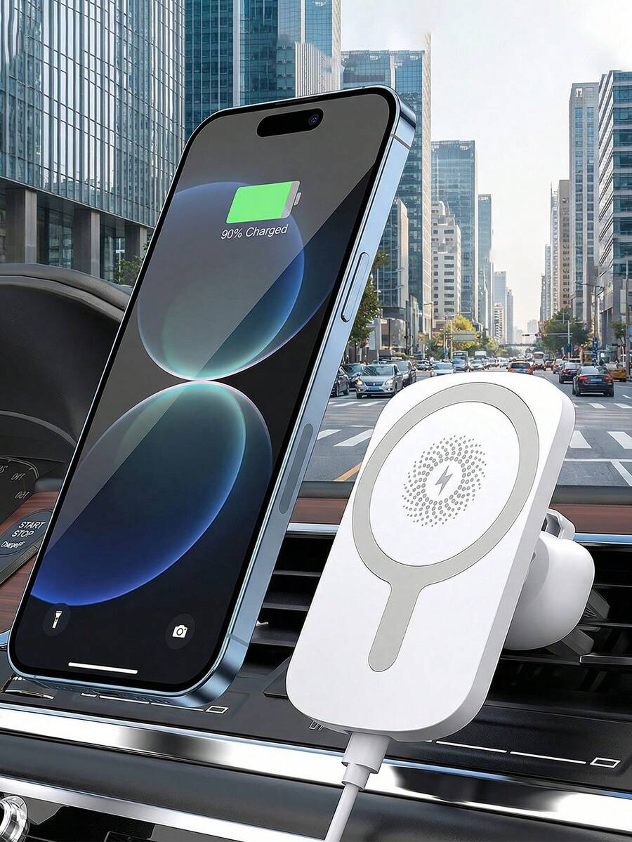 15W Gravity Sensing Wireless Car Charger, Compatible With Apple, , Android QI Standard Smartphones With Wireless Charging Function, For IPhone 8/X/11/12/13/14/15/16/17 Series Wireless Charger - A - View 1