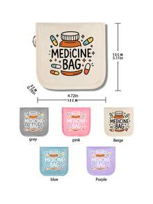 彩色卡通药丸图案便携式药袋,多功能旅行药品收纳盒,轻巧设计,易于放入包/钱包,适用于药袋、药盒和旅行药包,适合旅行、上班族、学生、家庭使用,也适合日常使用、旅行、办公、户外活动。药盒、药盒、药瓶、药罐、医院包、急救包、药品整理器、药品收纳袋、旅行必备包袋、旅行度假必备品 - 彩色 - 查看 10