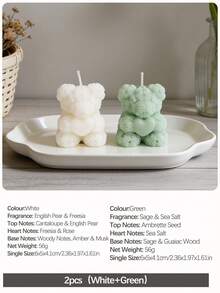 2pcs/4pcs Rose Bear Scented Candles - Cute Decorative Items And Handmade Gifts, Suitable For Women/Friends, Ideal For Wedding Souvenirs, Elegant Decorations And Gifts, Valentine's Day Gifts, Graduation Gifts, And Bedroom & Room Decor. - Multicolor - View 36