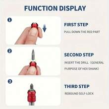 重型磁性钻头延长杆套装 - 配有快拆套筒夹头适配器、符合人体工程学的红色手柄和坚固耐用的结构。适用于电钻、工具、螺丝螺母拆卸、工业设备拆卸、DIY 工具项目、汽车维修机械配件。 - 多款式 - 查看 4