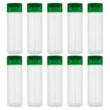 PromoClick Paquete de 10 Cilindros de Plástico con Tapa Enroscable y Cuerpo de Color - Verde - Ver 6