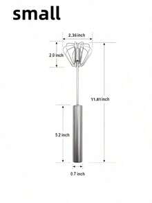 四速多功能手持搅拌机 - 手动操作，无需电池，适用于烘焙和烹饪，母亲节礼物 - 銀色 - 查看 10