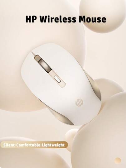 HP 惠普无线鼠标，可爱静音，2.4GHz稳定连接，S1000 PLUS便携式鼠标，适用于电脑和笔记本电脑，USB即插即用，万圣节和圣诞节最佳礼物