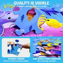 70PCS Mermaid Unicorn Double-Sided Floor Puzzle - Multicolor - View 6