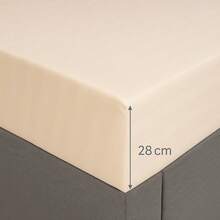 Juego de Sábanas de Microfibra Premium Tipo Satén Suaves y Frescas con Bolsillo Profundo para Cama Individual Matrimonial Queen King Incluye Sábana de Cajón Sábana Plana y Fundas de Almohada - Beis - Ver 4