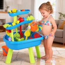 33pcs Beach Toys Set, Including Buckets, Watering Cans, Shovels And Sand Molds, Kids Beach Toys, Sand Buckets, Suitable For Boys, Girls, Bathroom, Garden, Wedding Party, Beach Travel, Outdoor Sand Bath, 2026 New Pool & Sand Table Toys - Color - View 4