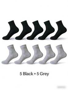 Men's Mid-Calf Socks, Breathable Moisture-Wicking Casual Business Socks For All Seasons - Multicolor - View 9
