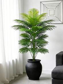 60-80cm Artificial Palm Tree Large Tropical Monstera Plants Fake Cocos Tree Plastic Green Leaves Faux Palm Tree Branch For Home Garden Indoor Outdoor Wedding Party Decor - Green - View 7