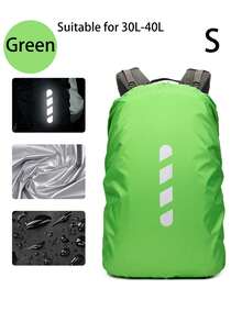 1pc Universal Backpack Rain Cover, 35L High Quality Dustproof With Reflective Strips, Suitable For Hiking, Camping, Travel Backpacks, Cycling And Outdoor Activities - Multicolor - View 8