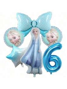 6pcs Theme Birthday Party Decoration Foil Balloons, Suitable For Home Party Decoration, Halloween Christmas Balloon Decoration - Multicolor - View 16