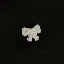 1件套优雅水晶水钻蝴蝶结几何纽扣套装，衬衫纽扣套装，夹式纽扣套装，时尚水晶袖扣，适合搭配燕尾服和婚纱装饰 - 彩色 - 查看 3