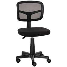 Ergonomic Office Chair, Height-Adjustable Swivel Chair, Space-Saving, Black - 黑色 - 查看 9
