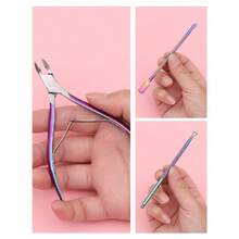 3pcs Stainless Steel Nail Cutter Clipper Cuticle Nipper Set With Dead Skin Pusher Nail Remover Tools,Nail Supplies,Nail Tools,Nail Art Tools,Back To School,Nails,Nail Tools For Press On Nails - 彩色 - 查看 6