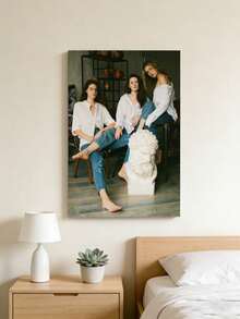 1 Tranh in ảnh trên vải bố theo yêu cầu - Tranh nghệ thuật gia đình cá nhân hóa với khung vải bố chống thấm nước, màu sắc bền lâu, phù hợp cho phòng khách, phòng ngủ, đám cưới hoặc trang trí nhà cửa, ý tưởng quà tặng độc đáo, trưng bày ảnh gia đình | Tranh nghệ thuật ngày lễ | Vải bố chống thấm nước, Tranh nghệ thuật trên vải bố - Nhiều màu - Xem 2