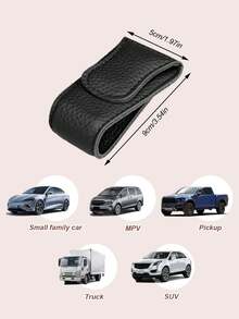 Clip magnético para gafas de sol en el parasol del coche - Material de cuero, operación con una sola mano, instalación sin daños, adecuado para todos los modelos de vehículos, clip para gafas y tarjetas en el interior del coche - Clip para gafas - Ver 7