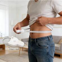 Portable Plastic Fitness Tape Measure - Easy-To-Use Tool For Measuring Body Circumference, Suitable For Arms, Legs, Waist, And Chest - Portable Soft Tape Measure For Students And Home Use - White - View 7