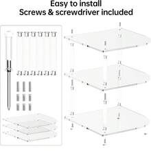 Acrylic Kitchen Cabinet Space-Saving Dish Rack, 3-Tier Plate Organizer, Dining Tableware Holder, Bathroom Storage Small Shelf - Clear - View 8