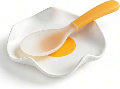 Ceramic Spoon Rest For Kitchen Counter Cute Egg Design Utensil Holder Heat Resistant Easy Clean Kitchen D Cor
