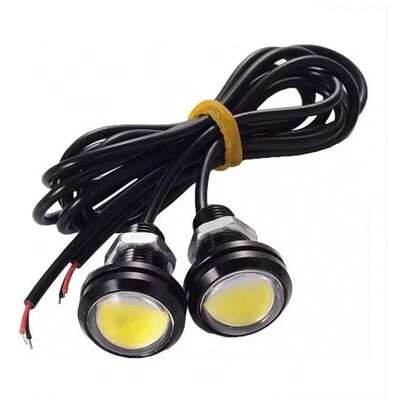Par Luz Diurna Mini Milha De Led Drl 18mm Cob Olho De Anjo