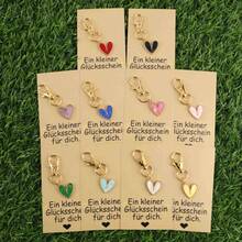 10pcs Lovely Heart Shaped Keychain Set, Valentine's Day Gift, Anniversary Gift, Comes With 3 Different Greeting Cards, Party Favor, Holiday Bulk Gift, Appreciation Gift, Student Classroom Reward - Multicolor - View 9