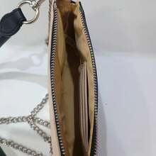 Fashionable And Versatile Crossbody Small Square Single Shoulder Chain Crossbody Women's Bag - Màu be - Xem 4