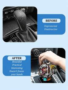 Fun Quote Shift Knob Hoodie, Stretchable Knit Car Shifter Cover, Graffiti Graphic Manual Gear Accessory