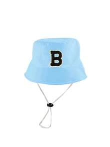 1pc Adjustable Breathable Kids Hat, Customizable With 26 Letters, Sun Protection Beach Hat, Bucket Hat, Suitable For Toddlers, Children, Girls, Ideal For Holidays, Outdoor Activities, Daily Wear, Birthday Gift - Sky Blue - View 7