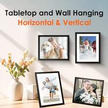 8x10 Picture Frame 1 Pack Photo Frame With HD Plexiglass Display Pictures 5x7 With Mat Or 8x10 Without Mat Picture Frames Collage For Tabletop Or Wall Display Black - 黑色 - 查看 6