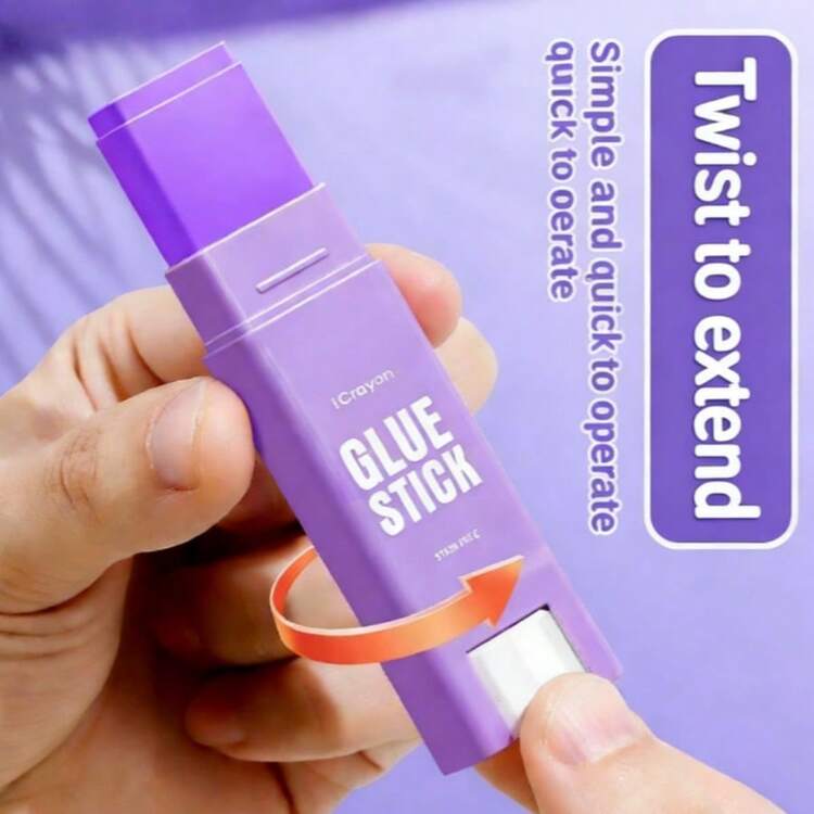 1pc Color Changing Solid Glue Stick, Rectangular Shaped High Viscosity Craft Glue Stick For DIY Scrapbooking - Multicolor - View 4