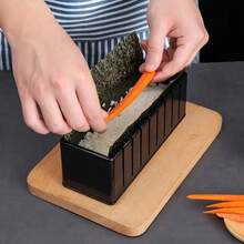 10pcs Sushi Mold Set, Onigiri Mold Kitchen Tools, DIY Sushi Making Kit - Black - View 7