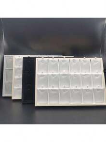 1pc 35x24x3cm Multi-Layer Jewelry Display Tray, Ring Storage Box, Necklace & Bracelet Holder, Photography Prop Display Stand, Black - Black - View 3