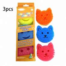 1/3 miếng, Miếng bọt biển lau chùi đa năng hình mèo con, Khăn lau nhà dễ thương, Miếng bọt biển rửa chén, Miếng bọt biển vệ sinh nhà bếp và phòng tắm chất lượng cao, Miếng bọt biển chà rửa chống trầy xước, Dụng cụ vệ sinh, Miếng bọt biển chà rửa hai mặt đa năng hình mèo con dễ thương, Miếng bọt biển chà rửa chống trầy xước dùng để làm sạch dụng cụ nhà bếp và phòng tắm - Nhiều màu - Xem 11